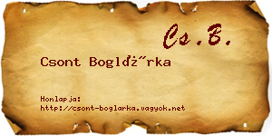 Csont Boglárka névjegykártya