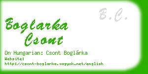 boglarka csont business card